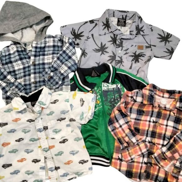 Little Boys Shirts 5 Pieces size 12M-24M - Picture 1 of 10